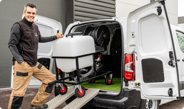 Transportez facilement votre machine d'hydroprojection